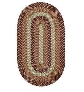 2' x 3' Rolling Hills Oval Braided Rug - Red