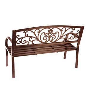 Blooming Garden Metal Bench