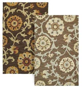 2' x 3' Carriage Floral Rug - Brown