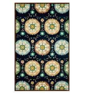 Suzani Medallion Wool Area Rug