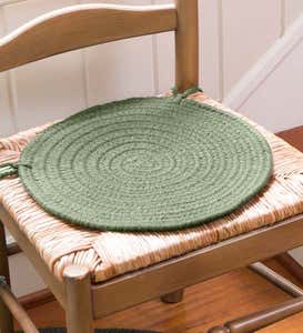 Solid Color Country Classic Braided Polypropylene Chair Pad, 15" dia.