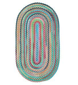 2' x 8' Spirited Oval Braided Runner - Aquamarine