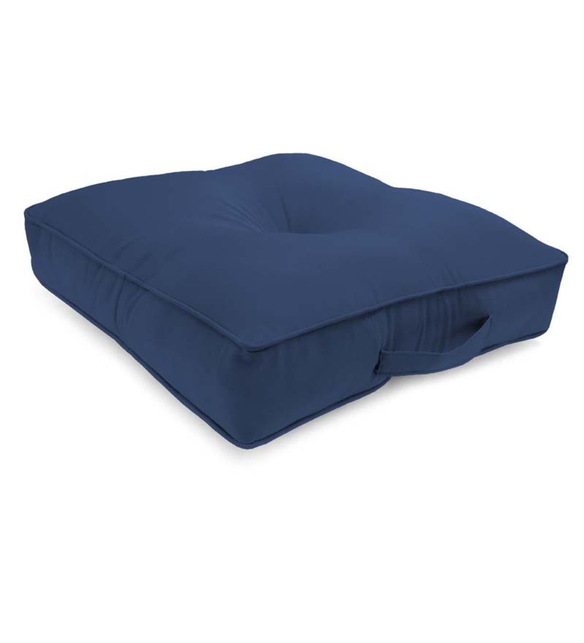Sunbrella® Classic Tufted Floor Cushion With Handle, 20"sq. x 4" - Navy