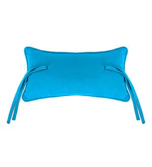 Sunbrella Headrest Pillow with Ties, 15" x 8" x 4½"