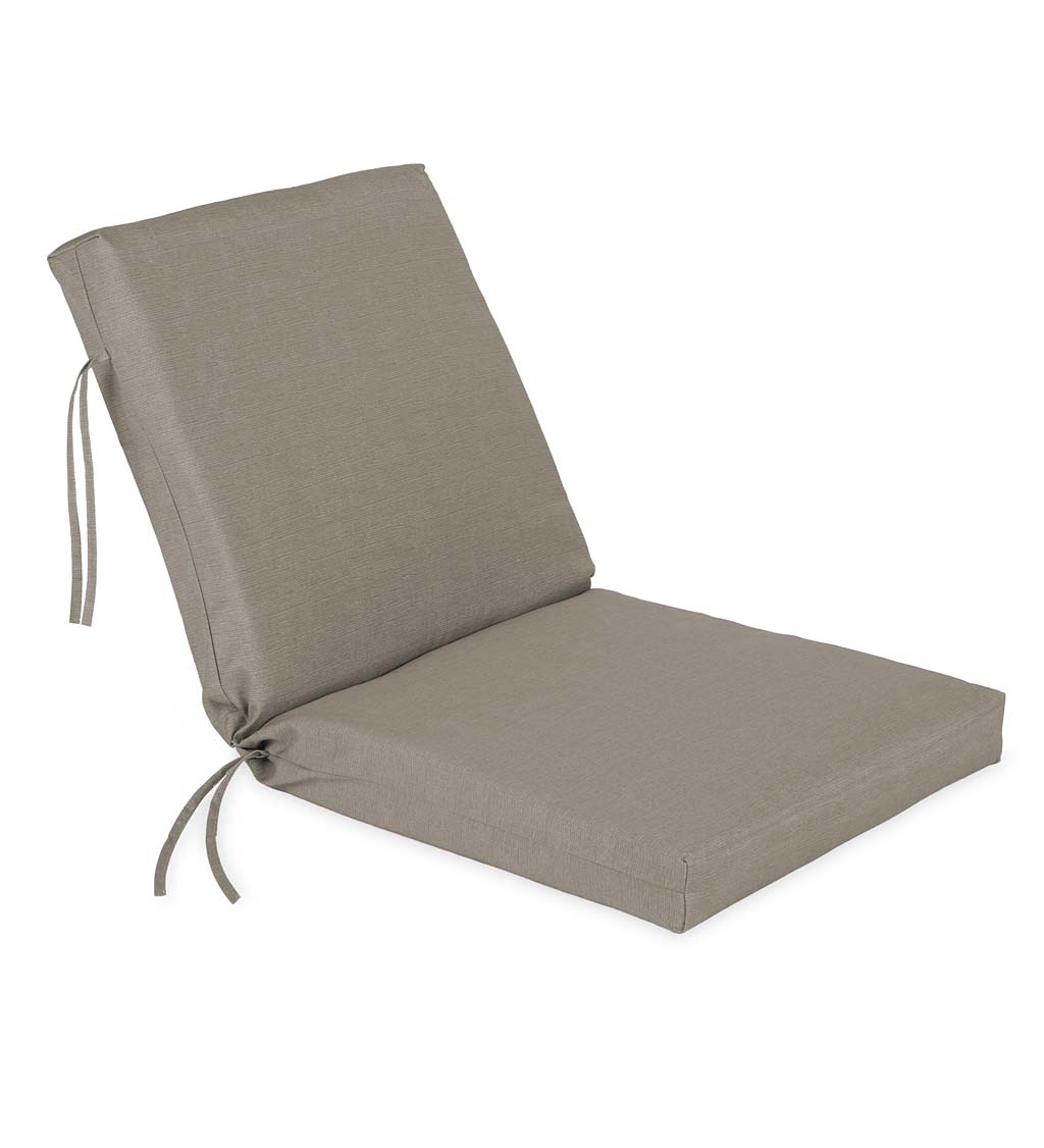 Sunbrella Classic Large Club Chair Cushion With Ties, 44x 22with