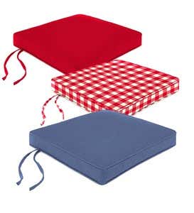 Polyester Deluxe Chair/Rocker Seat Cushion With Ties