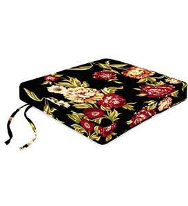 Polyester Deluxe Chair/Rocker Seat Cushion With Ties