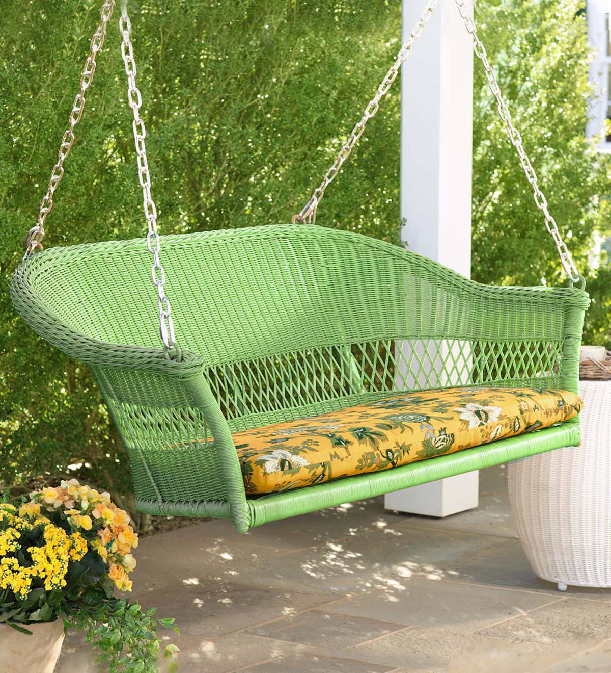 Sale! Easy Care Resin Wicker Swing