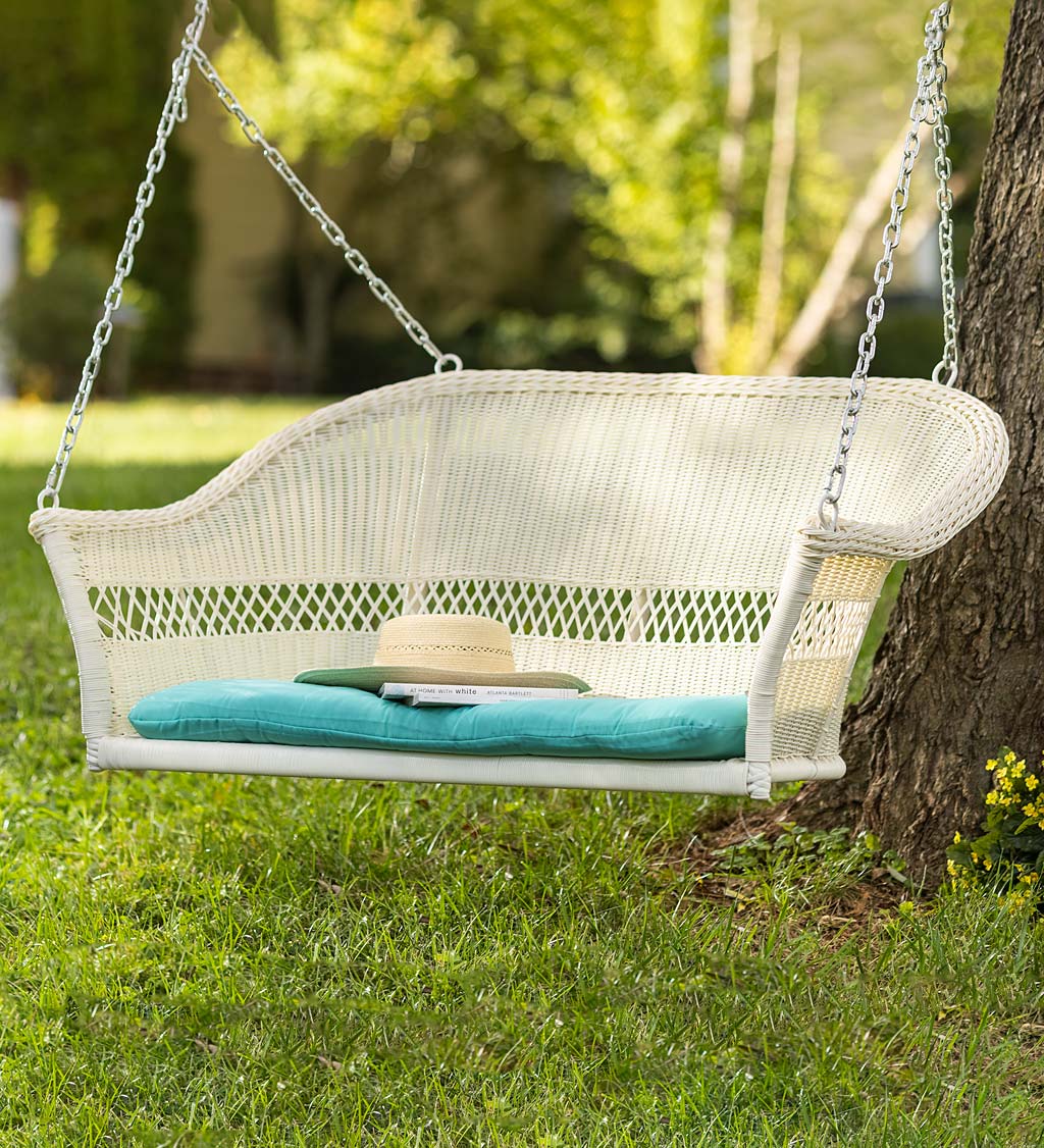 Easy Care Resin Wicker Swing