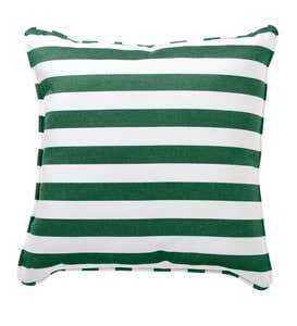 18”sq. Sunbrella™ Deluxe Throw Pillow - Brown Stripe