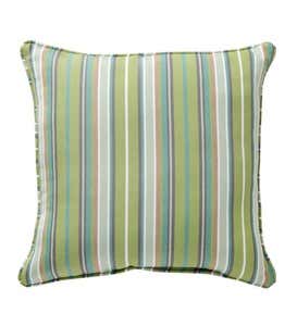 18”sq. Sunbrella™ Deluxe Throw Pillow - Lime Stripe
