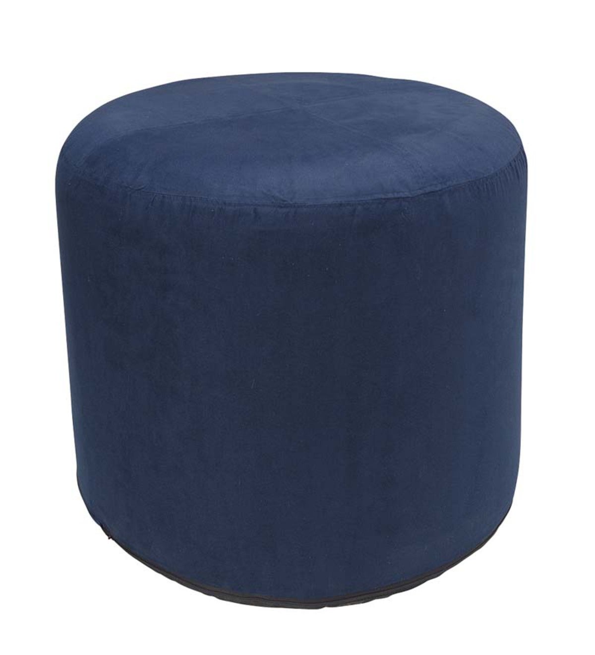 Large Round Inflatable Indoor Ottoman Pouf - Navy