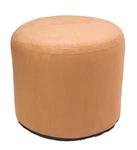 Small Round Inflatable Indoor Ottoman Pouf - Burgundy