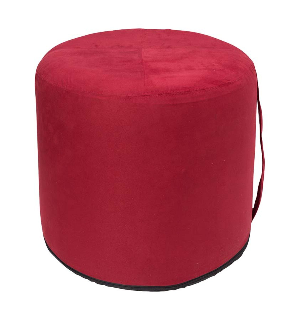 Large Round Inflatable Indoor Ottoman Pouf - Burgundy