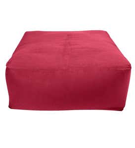 Square Inflatable Indoor Ottoman Pouf - Moss