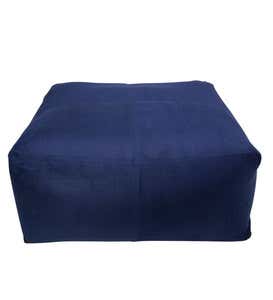 Square Inflatable Indoor Ottoman Pouf - Burgundy