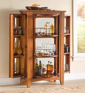 Maple Mission Style Bar Cabinet