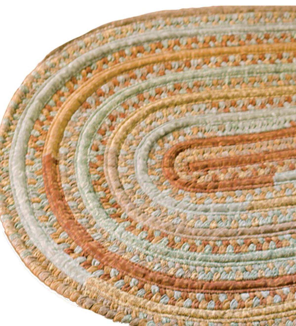 Oval Braided Rug, 2'W x 3'L - Beige