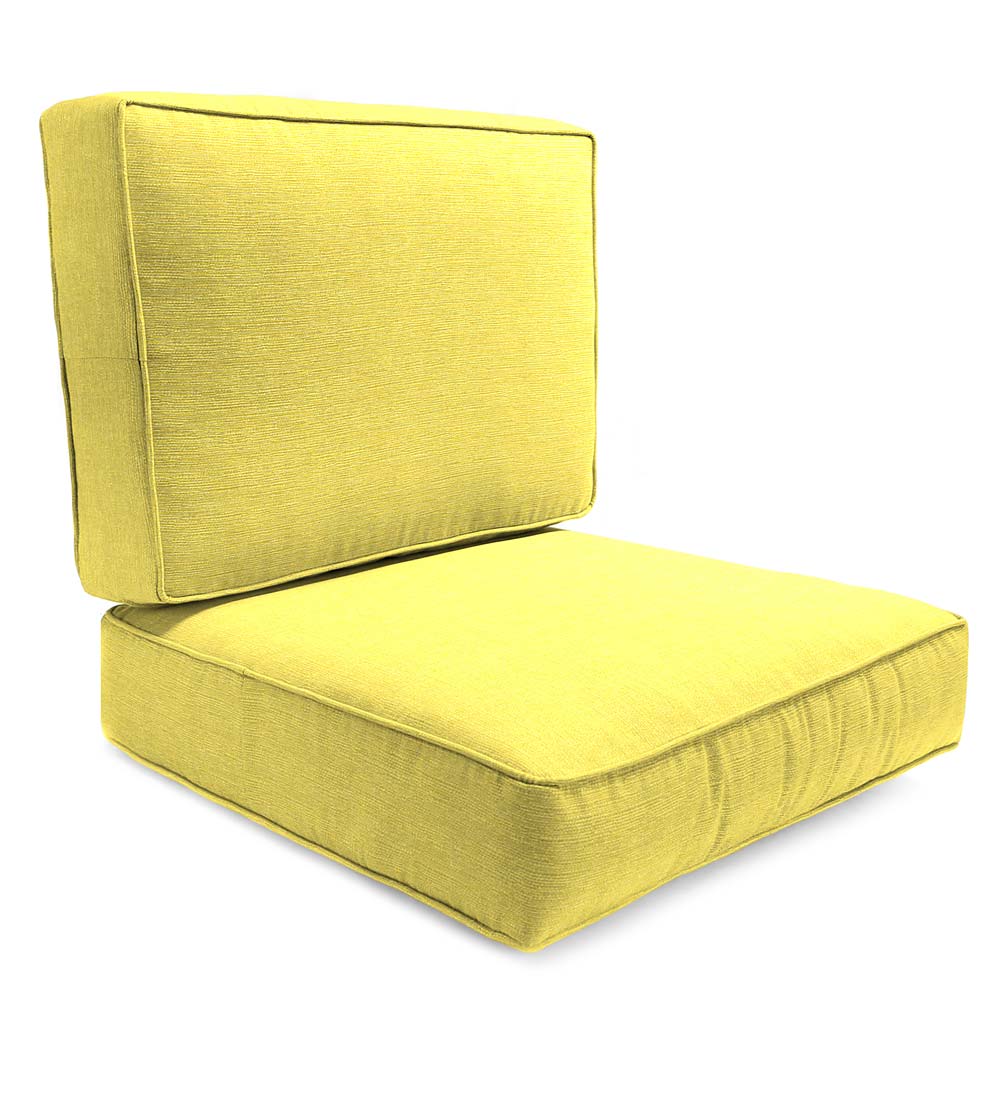 Box-Edge Polyester Replacement Chair Cushion, Claremont Seating