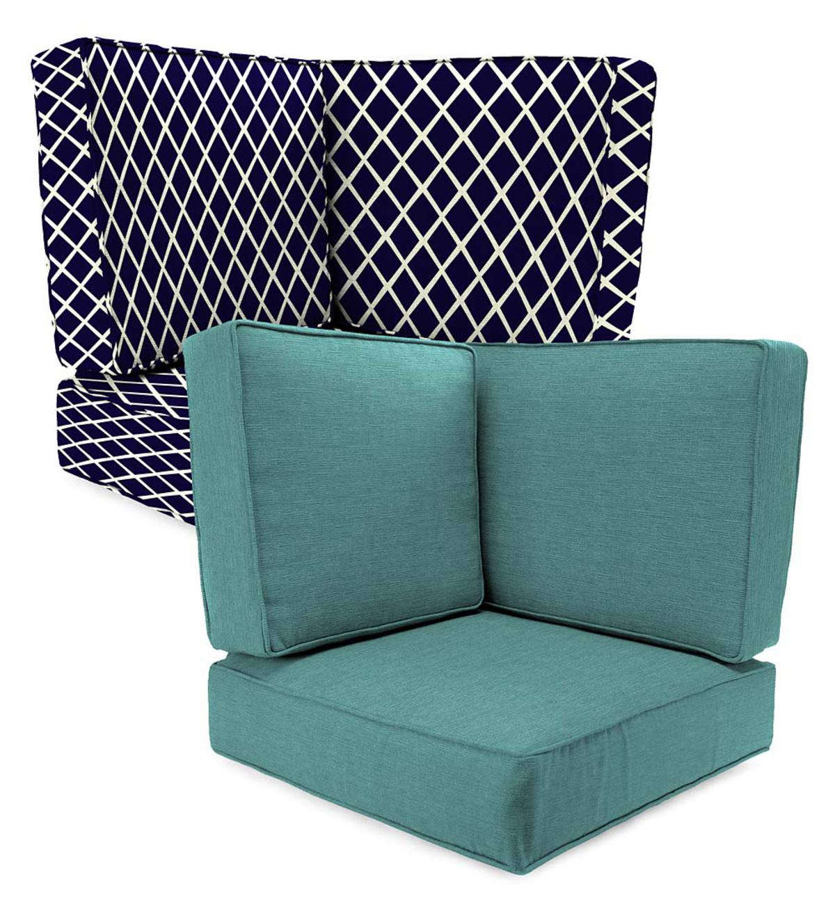 Box-Edge Polyester Replacement Corner Cushions, Claremont Seating