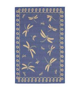 Indoor/Outdoor Polypropylene Rug, Dragonflies, 23" x 7'6"