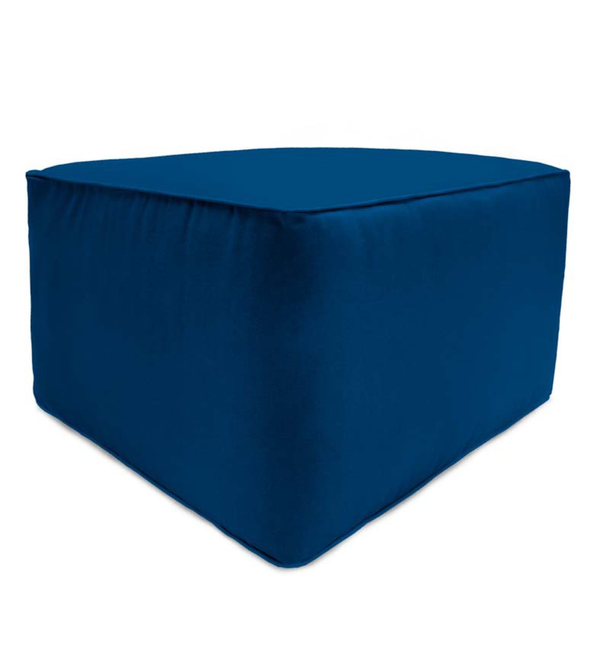 Square Sunbrella™ Deluxe Outdoor Pouf Ottoman - Navy