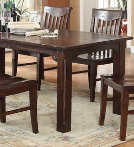 Gettysburg Dining Table and Set of 6 Chairs with Distressed Finish
