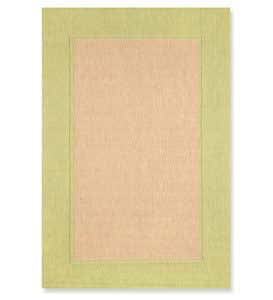 7'10”square Monterey Border Indoor/Outdoor Rug - Neutral