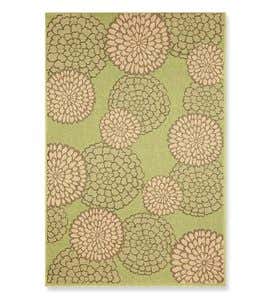 7'10”x 9'10”Monterey Mums Indoor/Outdoor Rug - Neutral