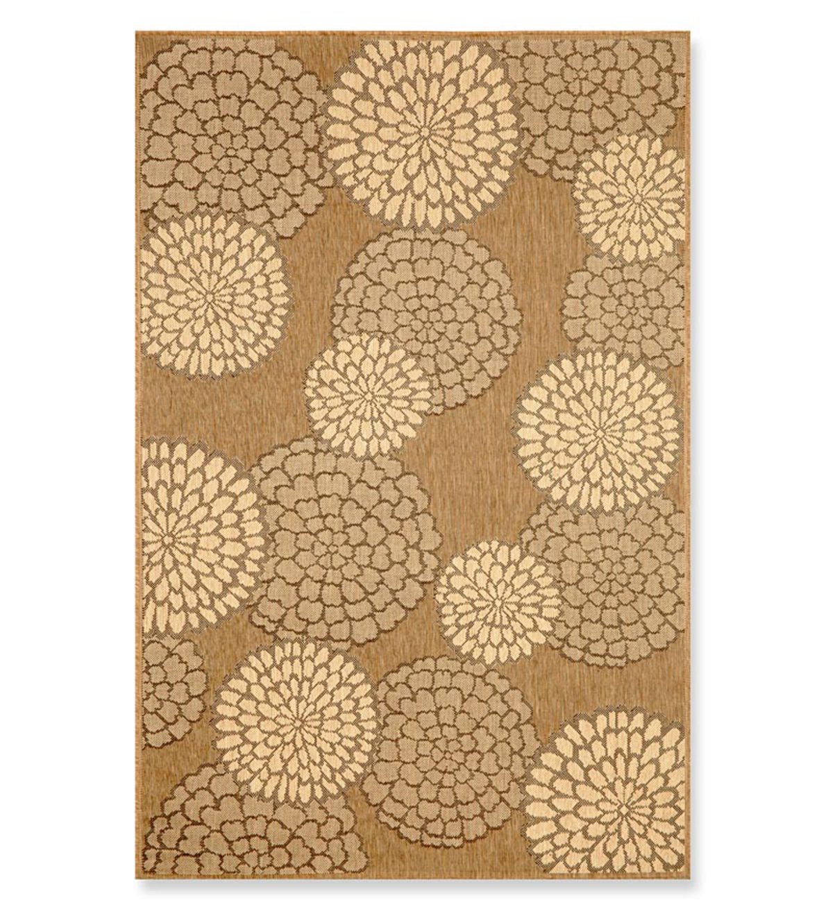 7'10”x 9'10”Monterey Mums Indoor/Outdoor Rug - Neutral