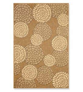 4'11”x 7'6”Monterey Mums Indoor/Outdoor Rug - Ocean