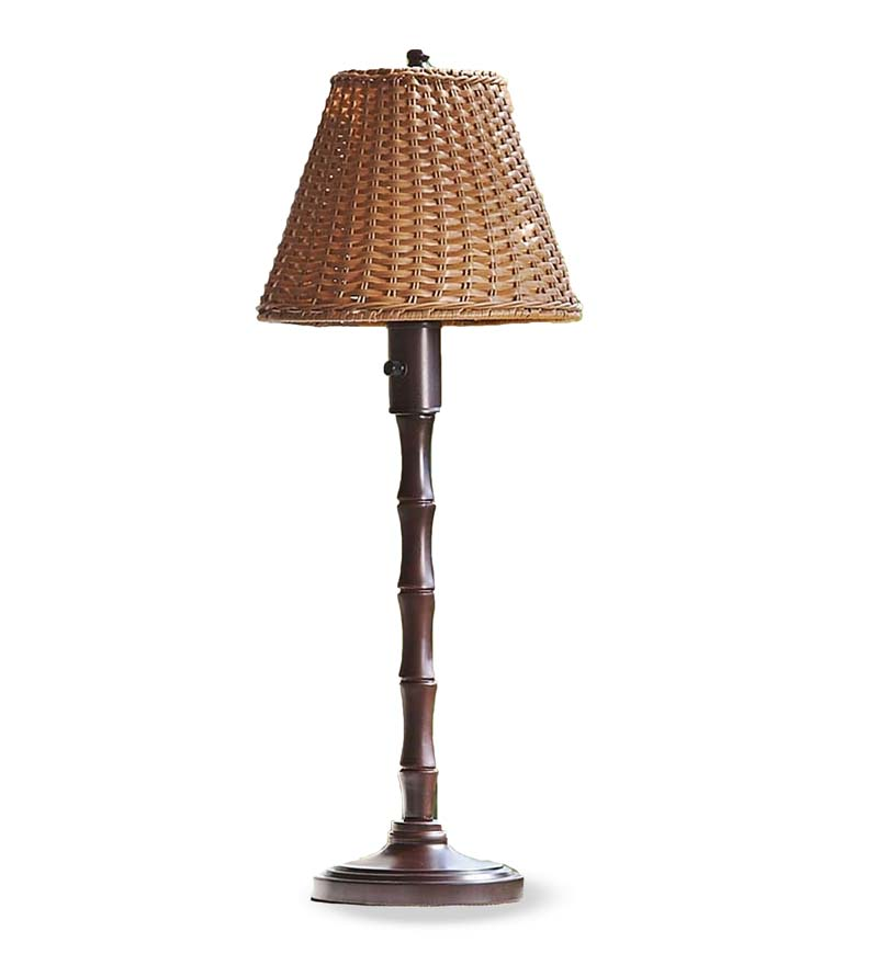 Waterproof Outdoor Wicker Table Lamp swatch image