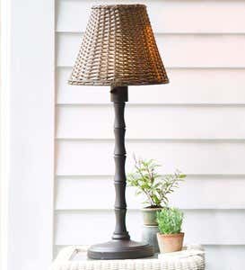 Waterproof Outdoor Wicker Table Lamp