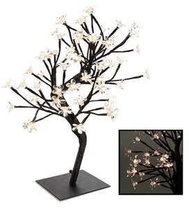 Cordless Blooming White Cherry Tree LED Table Accent