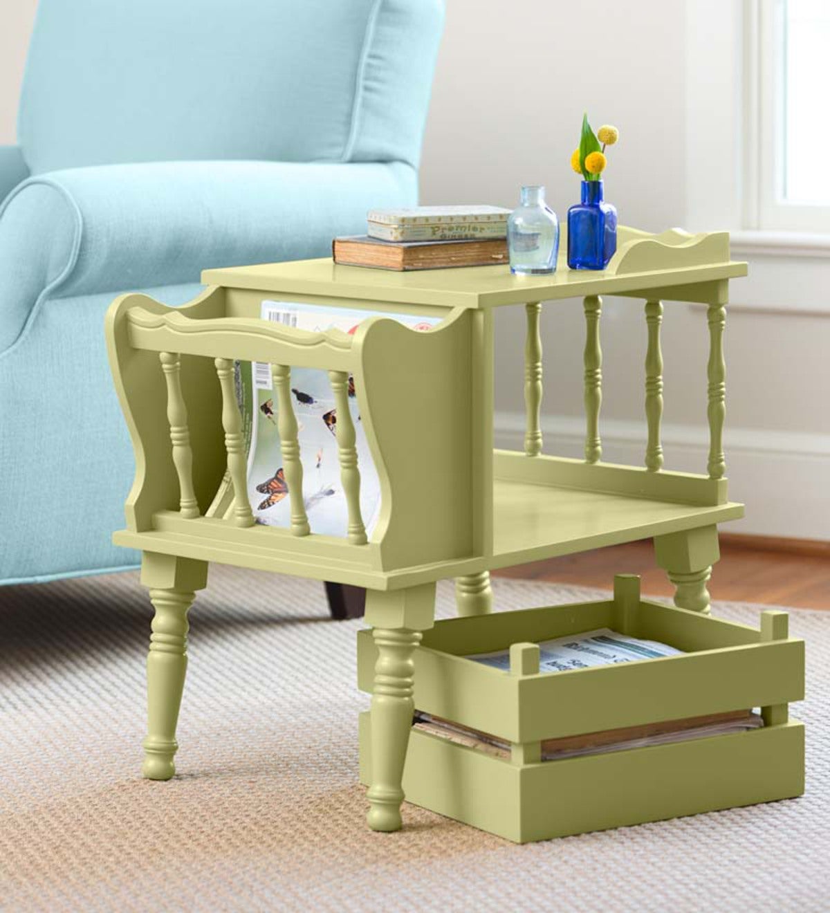 Magazine Table With Removable Storage Boxes