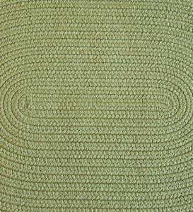 8'W x 11'L Braided Rug - French Blue Solid