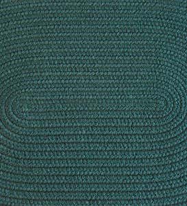 8'W x 11'L Braided Rug - French Blue Solid