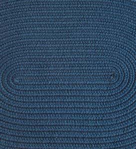 3'W x 5'L  Braided Rug - Navy Solid