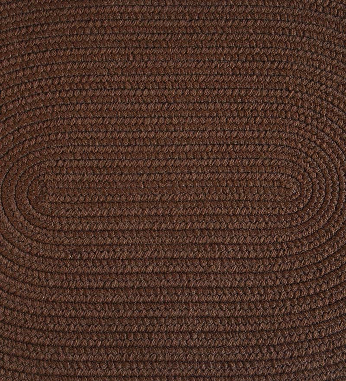 4'W x 6'L Braided Rug - Brown Solid