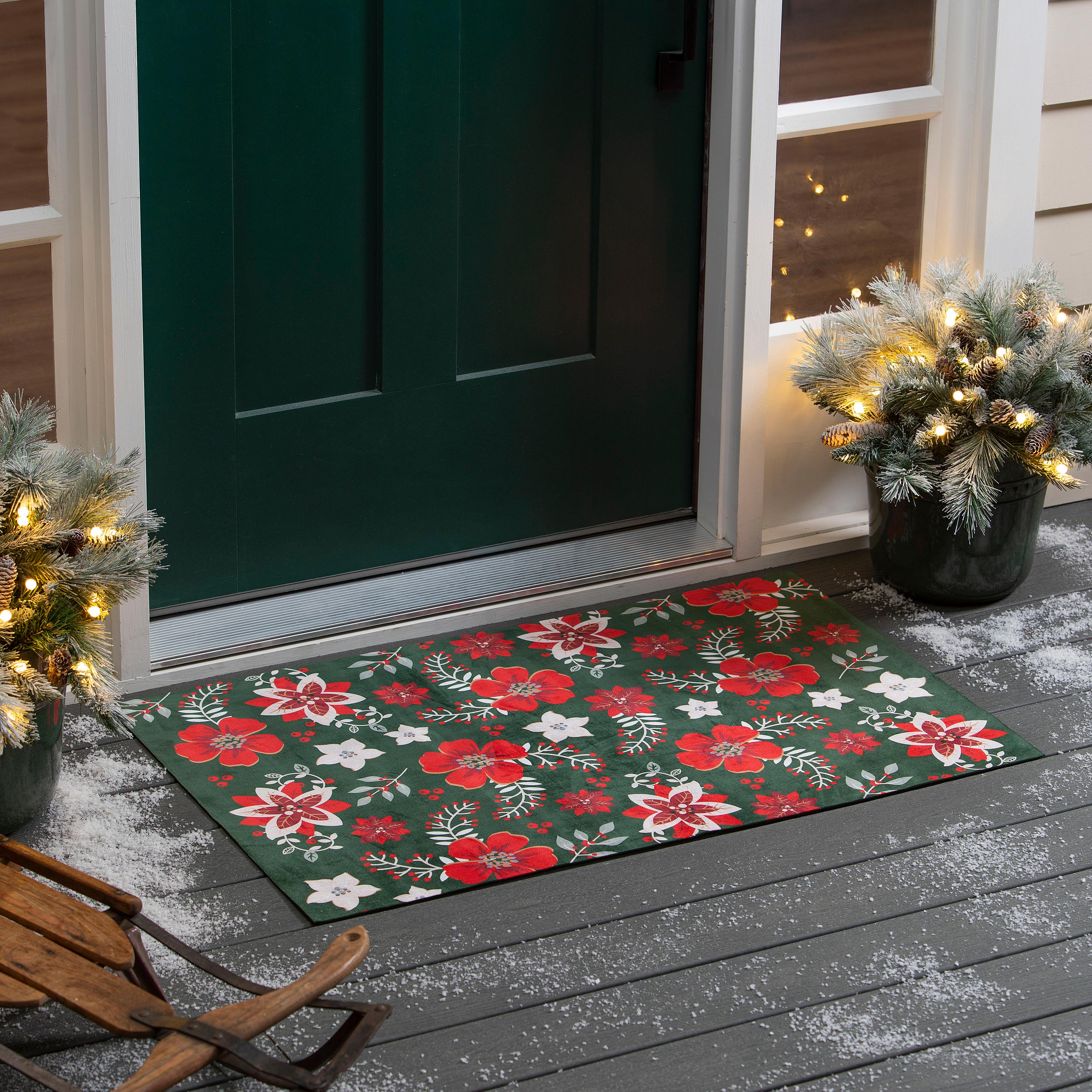 Layered front door rug  House with porch, Front door mats, Door mat