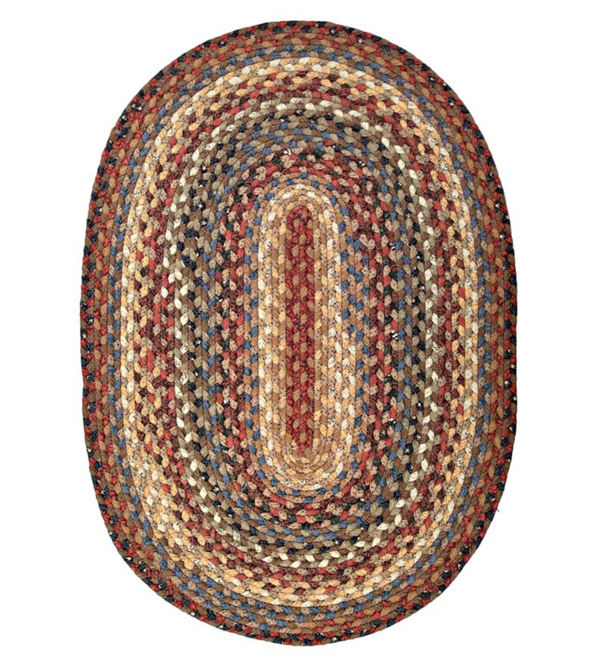 Oval Cotton Blend Braided Rug, 2' x 3' - Biscotti