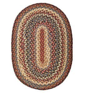 Oval Cotton Blend Braided Rug, 6' x 9'