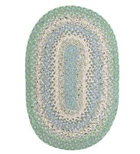 Oval Cotton Blend Reversible Braided Rugs