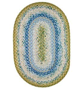 Oval Cotton Blend Reversible Braided Rugs