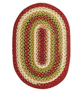 Oval Cotton Blend Braided Rug, 6' x 9'