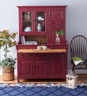 Large Painted Finish Conestoga Cupboard - Antique Red