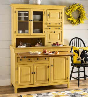 Large Painted Finish Conestoga Cupboard - Shaker Blue