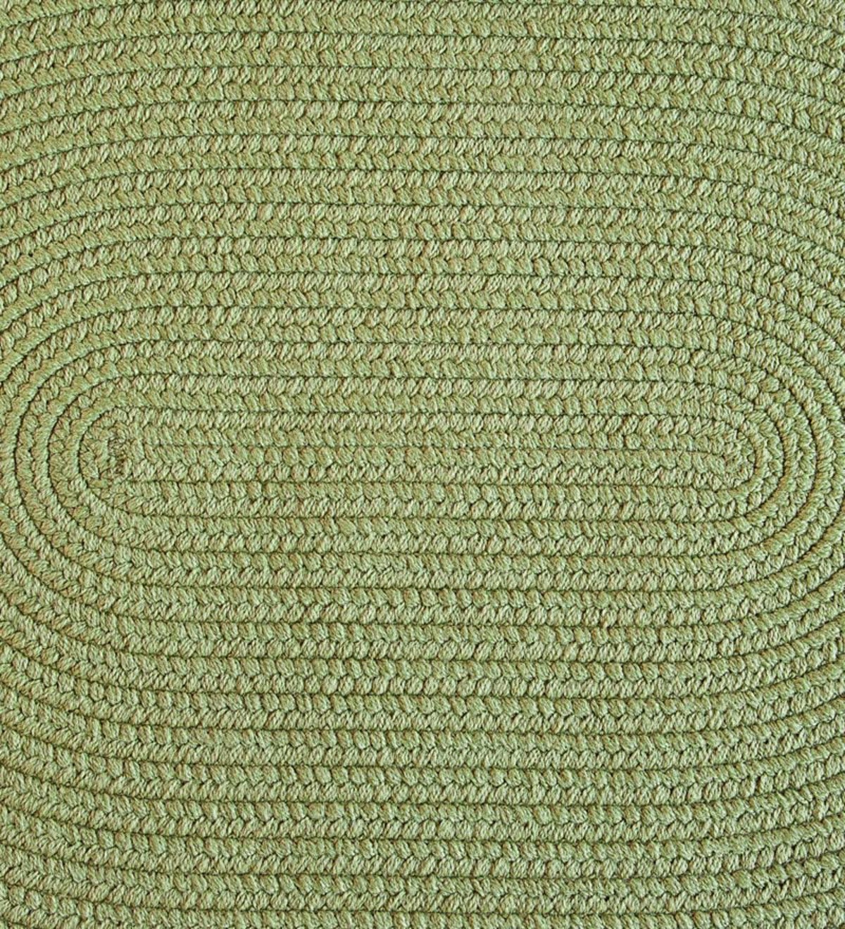 7'W x 9'L Braided Rug - Olive Solid