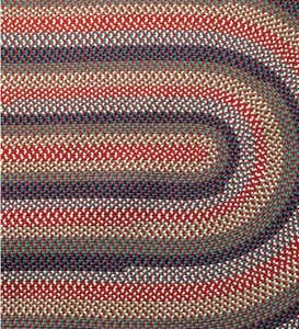 7'W x 9'L Braided Rug - Red, White & Blue