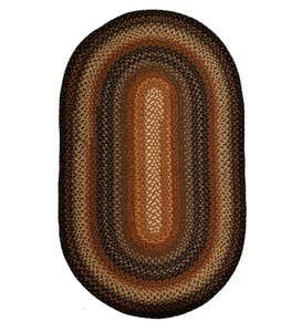 Oval Cotton Blend Braided Rug, 5' x 8' - Cocoa Bean